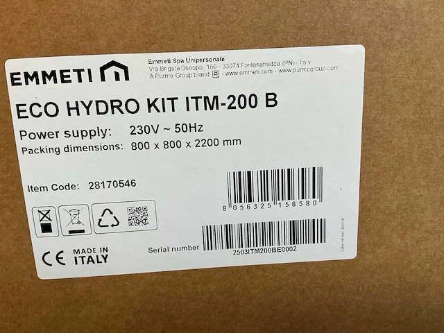 Emmeti eco hydro kit itm-200 b warmtepompboiler - afbeelding 4 van  4