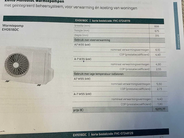 Emmeti eh 0618 dc lucht/water warmtepomp - afbeelding 2 van  10