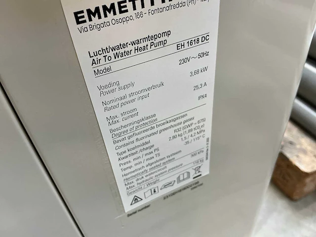 Emmeti eh 1618 dc lucht/water warmtepomp - afbeelding 4 van  7