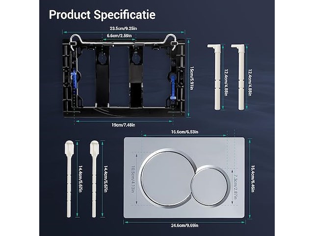 Empyreal toetsplaat voor wc - afbeelding 4 van  7