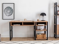 Emro bureau | 100% melamine | walnoot, zwart