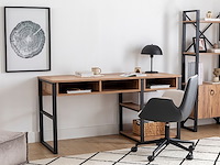 Emro bureau | 100% melamine | walnoot, zwart - afbeelding 3 van  5