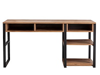 Emro bureau | 100% melamine | walnoot, zwart - afbeelding 5 van  5