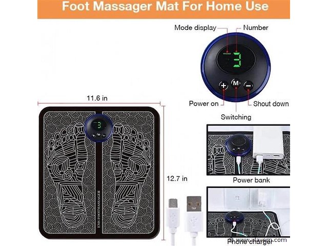 Ems voet massagemat electro therapie - afbeelding 4 van  5