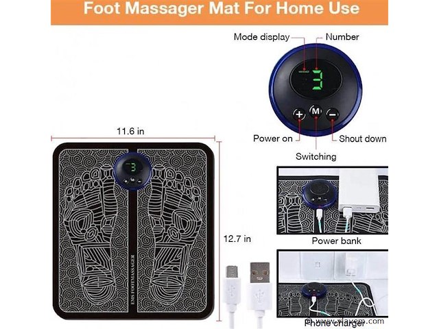Ems voet massagemat electro therapie - afbeelding 4 van  5