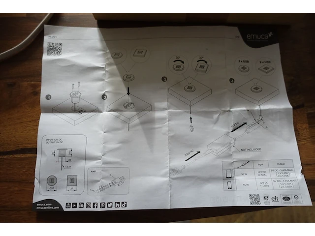 Emuca usb adaptor inbouw - afbeelding 1 van  2