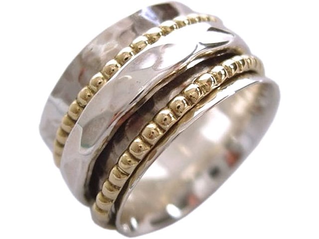 Energiesteen clarity 1 gehamerde ring - afbeelding 1 van  5