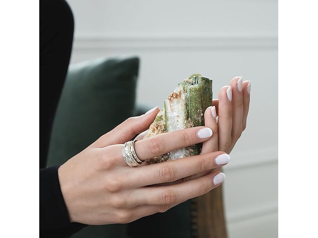 Energiesteen clarity 1 gehamerde ring - afbeelding 3 van  5