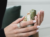 Energiesteen clarity 1 gehamerde ring - afbeelding 3 van  5