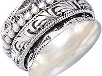 Energiesteen "danser" sterling zilveren meditatie spinner ring - afbeelding 1 van  5