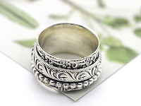 Energiesteen "danser" sterling zilveren meditatie spinner ring - afbeelding 3 van  5