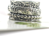 Energiesteen "danser" sterling zilveren meditatie spinner ring - afbeelding 2 van  5