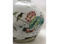 Enorm grote chinese bolvaas met vogels. 38cm diameter! gestempeld. - afbeelding 6 van  37