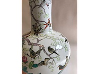Enorm grote chinese bolvaas met vogels. 38cm diameter! gestempeld. - afbeelding 20 van  37