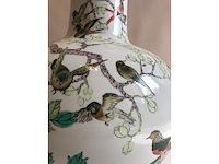 Enorm grote chinese bolvaas met vogels. 38cm diameter! gestempeld. - afbeelding 21 van  37