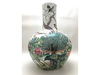 Enorm grote chinese bolvaas met vogels. 38cm diameter! gestempeld. - afbeelding 33 van  37