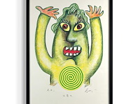Enrico baj - gesigneerde collage editie - afbeelding 1 van  1