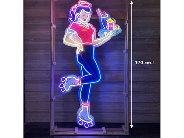 Enseigne néon waitress diner usa - diverse lichte apparatuur - afbeelding 1 van  1