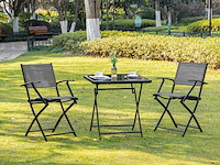 Ensemble de jardin pour 2 personnes pliant pour balcon 1 table+2 chaises - afbeelding 1 van  7