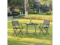 Ensemble de jardin pour 2 personnes pliant pour balcon 1 table+2 chaises - afbeelding 2 van  7