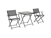 Ensemble de jardin pour 2 personnes pliant pour balcon 1 table+2 chaises - afbeelding 3 van  7