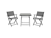 Ensemble de jardin pour 2 personnes pliant pour balcon 1 table+2 chaises - afbeelding 7 van  7