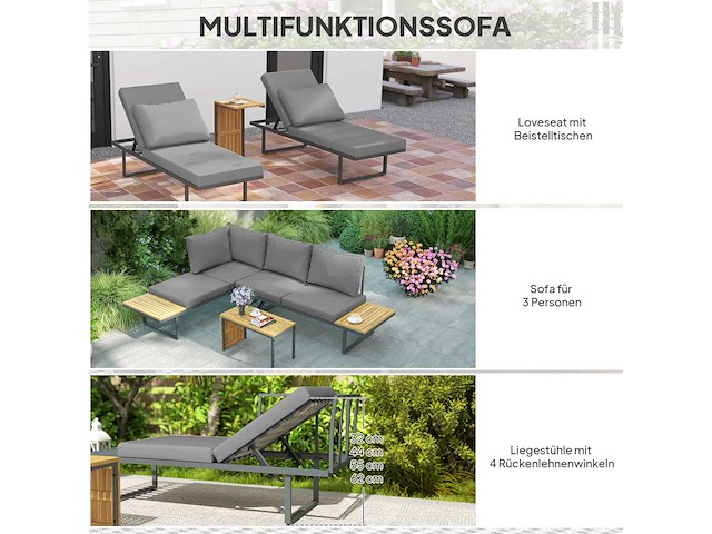 Ensemble de mobilier de jardin , extensible jusqu'à 6 places - afbeelding 7 van  10