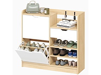 Entree-schoenenrek, schoenenkast met opvouwbare lades - afbeelding 3 van  7