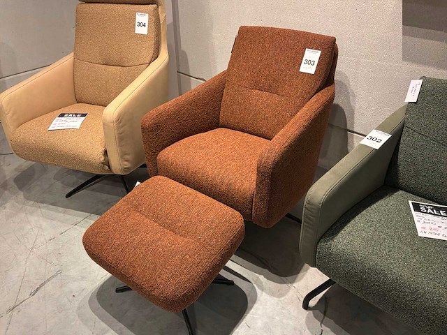 Enzo falster hazel relax zetel + voetbank - afbeelding 1 van  2