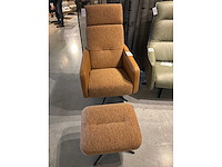 Enzo mistral cookie falster cognac relax zetel + voetbank - afbeelding 2 van  3