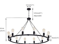 Eoodis rustieke kroonluchter - afbeelding 3 van  4