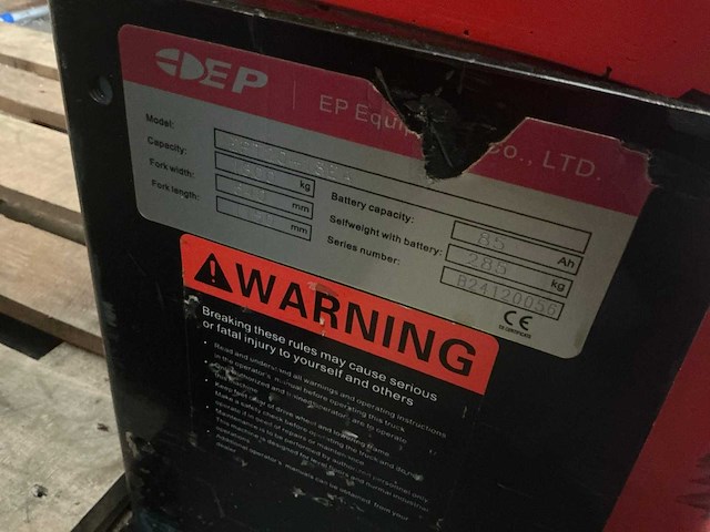Ep equipment ept20-18e elektrische palletwagen - afbeelding 3 van  4