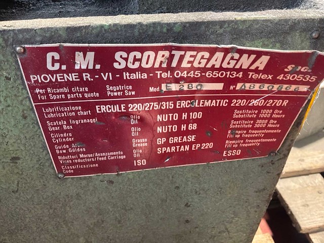 Ercole 280 beugelzaagmachine - afbeelding 3 van  3