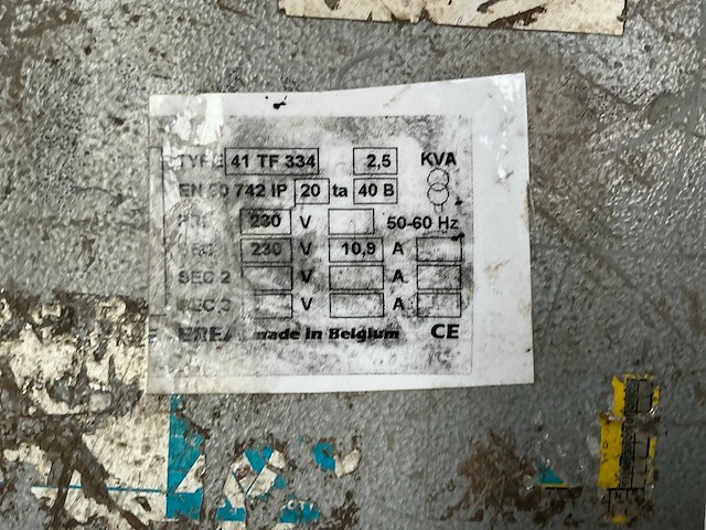 Erea 41 ft 334 scheidings transformator (2x) - afbeelding 5 van  5