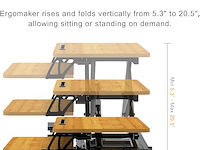 Ergomaker in hoogte verstelbare sta-bureauconverter - afbeelding 3 van  6