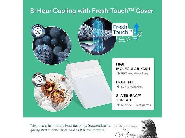 Ergonomisch traagschuim wigkussen - afbeelding 2 van  3