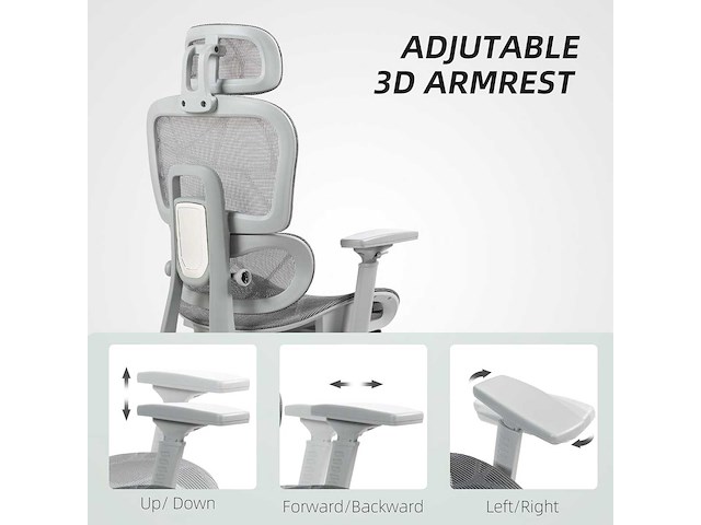 Ergonomische bureaustoel en voetsteun - afbeelding 7 van  9