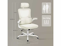 Ergonomische bureaustoel, mesh bureaustoel, beige - afbeelding 1 van  6