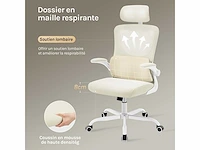 Ergonomische bureaustoel, mesh bureaustoel, beige - afbeelding 6 van  6