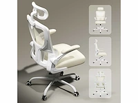 Ergonomische bureaustoel, mesh bureaustoel, beige - afbeelding 2 van  6