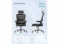 Ergonomische bureaustoel, meshstof - afbeelding 2 van  6