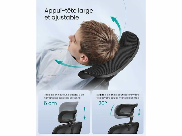 Ergonomische bureaustoel, meshstof - afbeelding 6 van  6