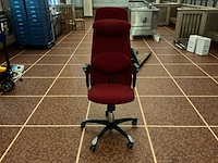 Ergonomische directiestoel / bureaustoel met hoge rugleuning – rood - afbeelding 2 van  8