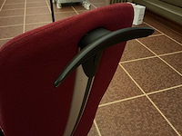 Ergonomische directiestoel / bureaustoel met hoge rugleuning – rood - afbeelding 6 van  8