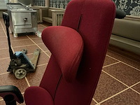 Ergonomische directiestoel / bureaustoel met hoge rugleuning – rood - afbeelding 8 van  8