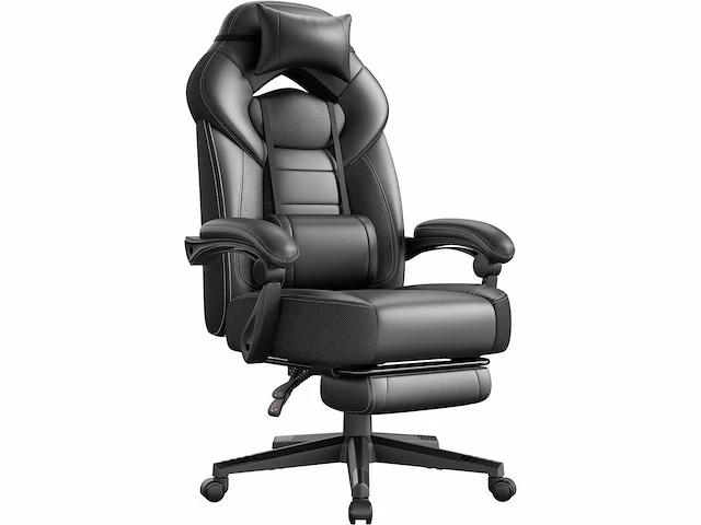 Ergonomische gamingstoel - voetensteun - verstelbare hoofdsteun - lendensteun - afbeelding 6 van  6