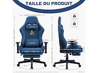 Ergonomische gamingstoel en gamingstoel met telescopisch voetsteunveerkussen - afbeelding 2 van  7
