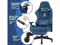 Ergonomische gamingstoel en gamingstoel met telescopisch voetsteunveerkussen - afbeelding 5 van  7