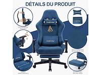 Ergonomische gamingstoel en gamingstoel met telescopisch voetsteunveerkussen - afbeelding 6 van  7