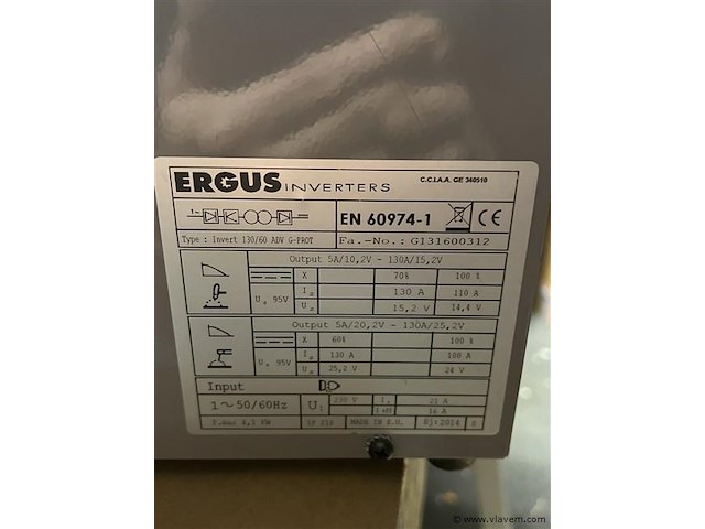 Ergus invert 130/60 adv lasapparaat - afbeelding 5 van  5